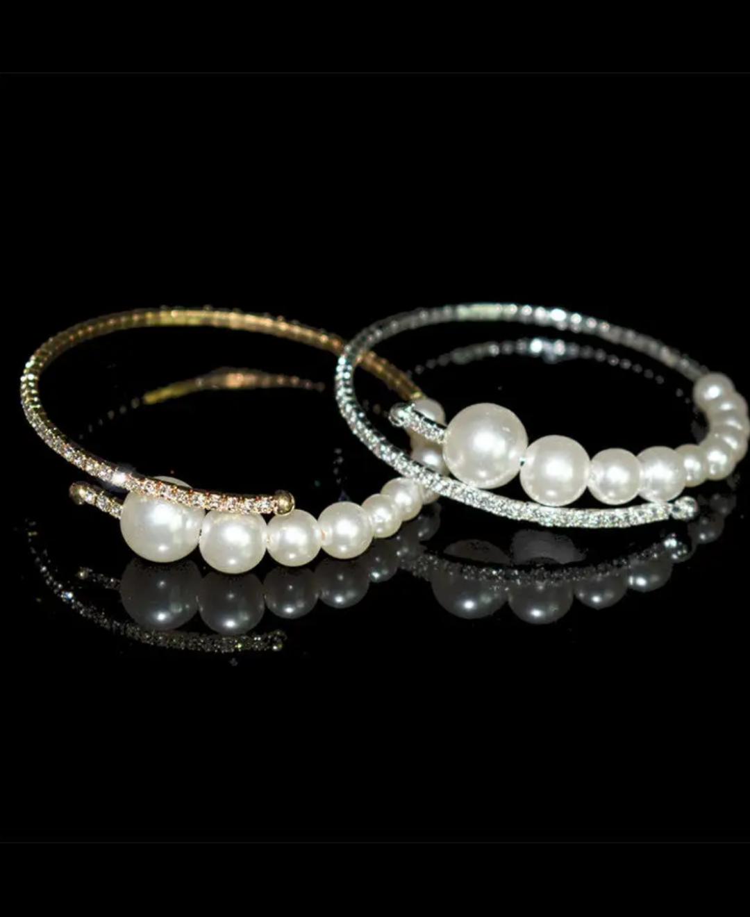 gold pearl earings